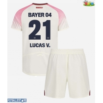 Bayer Leverkusen Lucas Vazquez #21 Bortedraktsett Barn 2025-26 Kortermet (+ Korte bukser)
